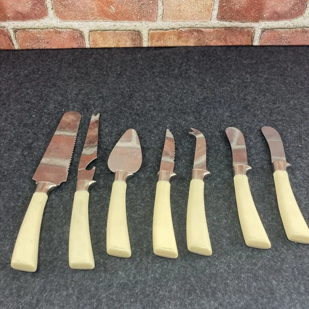 Vintage Lifetime Cutlery 7‎ Pc Set Sheffield England Stainless Steel Retro